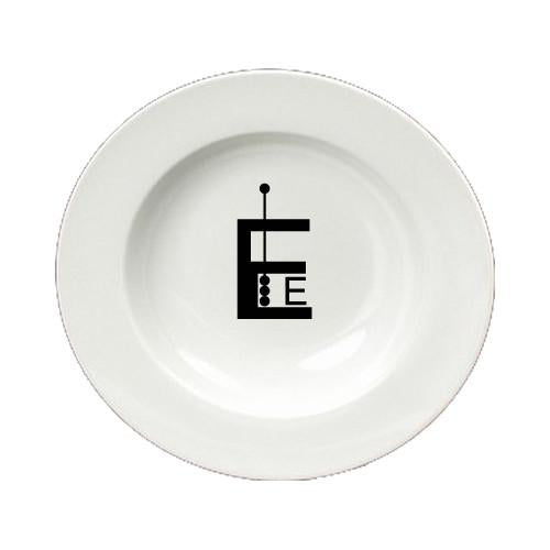 Letter E Initial Monogram Modern Round Ceramic White Soup Bowl CJ1056-E-SBW-825 by Caroline's Treasures