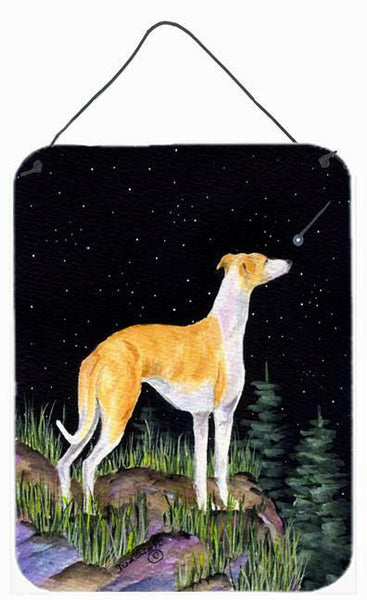 Starry Night Whippet Aluminium Metal Wall or Door Hanging Prints by Caroline's Treasures