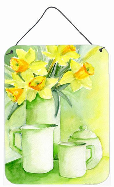 Yellow Daffodils by Maureen Bonfield Wall or Door Hanging Prints BMBO0970DS1216 by Caroline's Treasures
