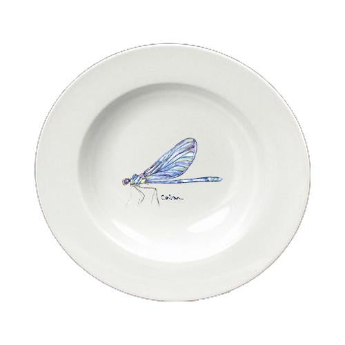 Dragonfly Round Ceramic White Soup Bowl 8865-SBW-825 by Caroline's Treasures