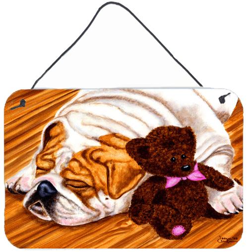 English Bulldog and Teddy Bear Wall or Door Hanging Prints AMB1003DS812 by Caroline's Treasures