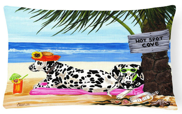 Hot Spot Cove Beach Dalmatian Fabric Decorative Pillow AMB1342PW1216 by Caroline's Treasures