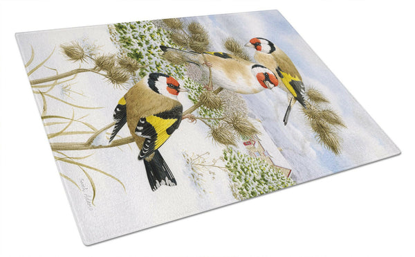 European Goldfinch Glass Cutting Board Large ASA2007LCB by Caroline's Treasures