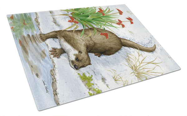 Otter by the Water Glass Cutting Board Large ASA2048LCB by Caroline's Treasures
