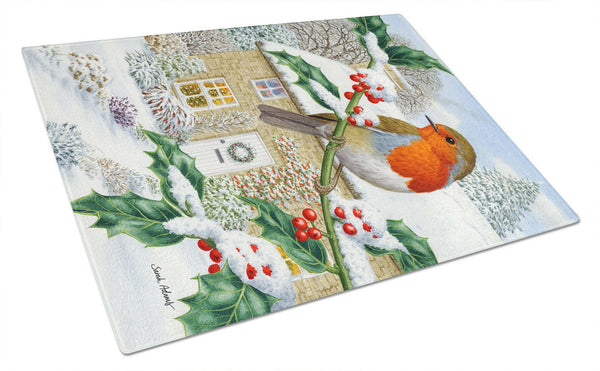 European Robin Glass Cutting Board Large ASA2070LCB by Caroline's Treasures