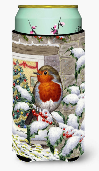 European Robin at the Window Tall Boy Beverage Insulator Hugger ASA2089TBC by Caroline's Treasures