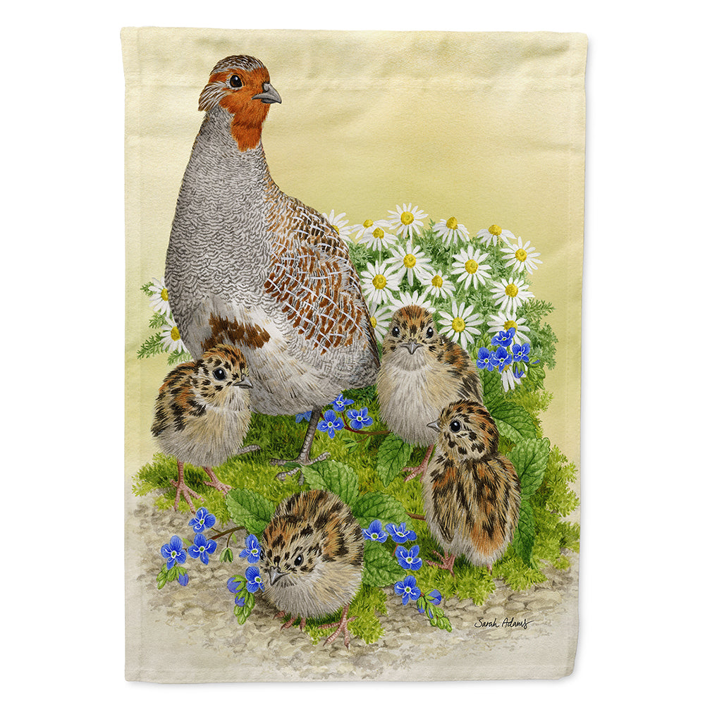 Partridge+and+Chicks+Flag+Canvas+House+Size+ASA2162CHF