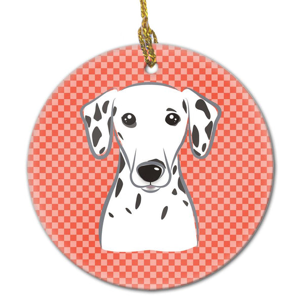 Red Checkered Dalmatian Ceramic Ornament BB1131CO1 by Caroline's Treasures