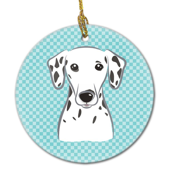 Checkerboard Blue Dalmatian Ceramic Ornament BB1148CO1 by Caroline's Treasures