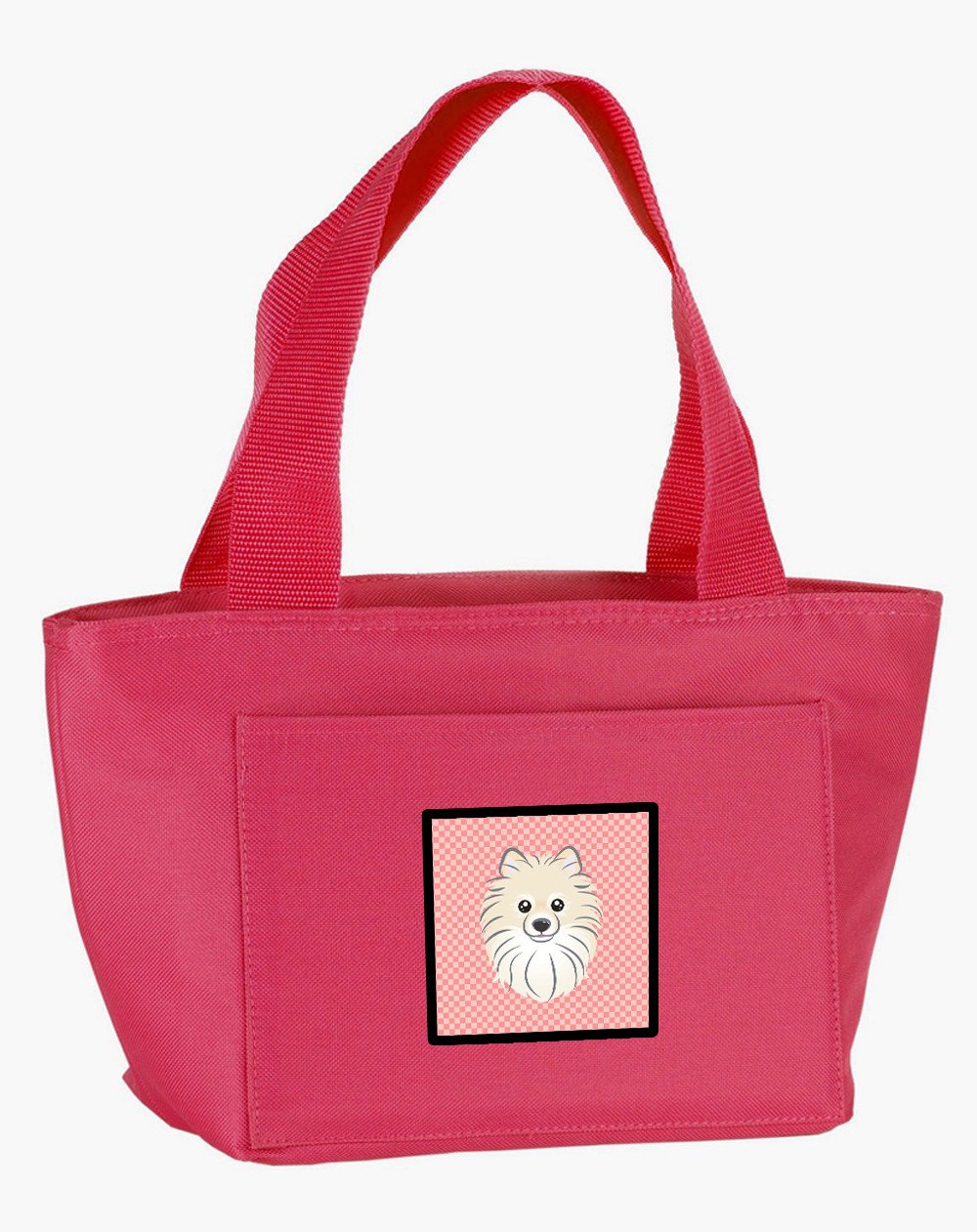 Checkerboard Pink Pomeranian Lunch Bag BB1207PK-8808