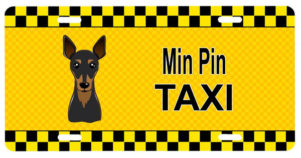 Min Pin Taxi License Plate BB1364LP by Caroline's Treasures