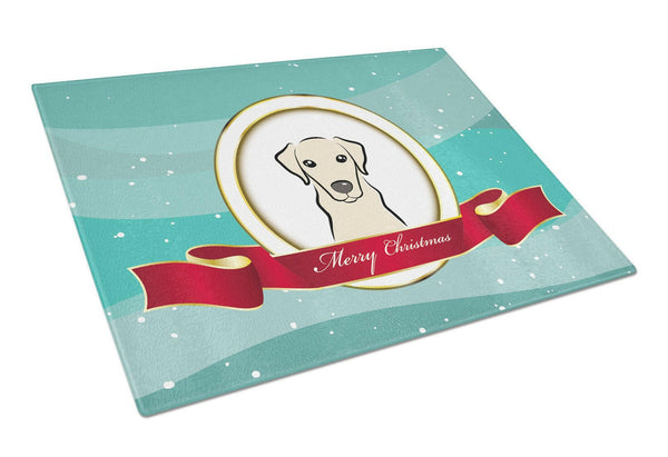 Yellow Labrador Merry Christmas Glass Cutting Board Large BB1532LCB by Caroline's Treasures