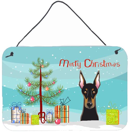 Christmas Tree and Doberman Wall or Door Hanging Prints BB1617DS812 by Caroline's Treasures