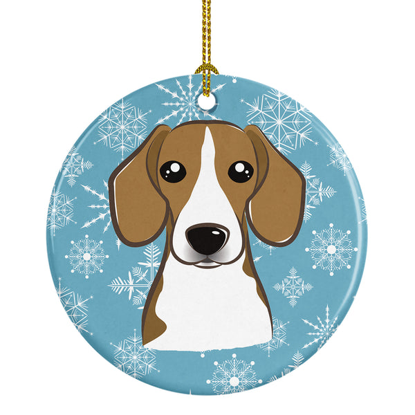 Snowflake Beagle Ceramic Ornament BB1673CO1 - the-store.com