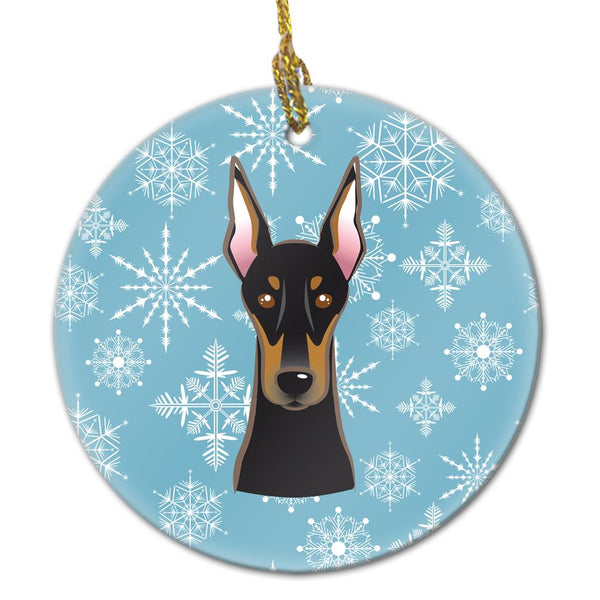 Snowflake Doberman Ceramic Ornament BB1679CO1 by Caroline's Treasures