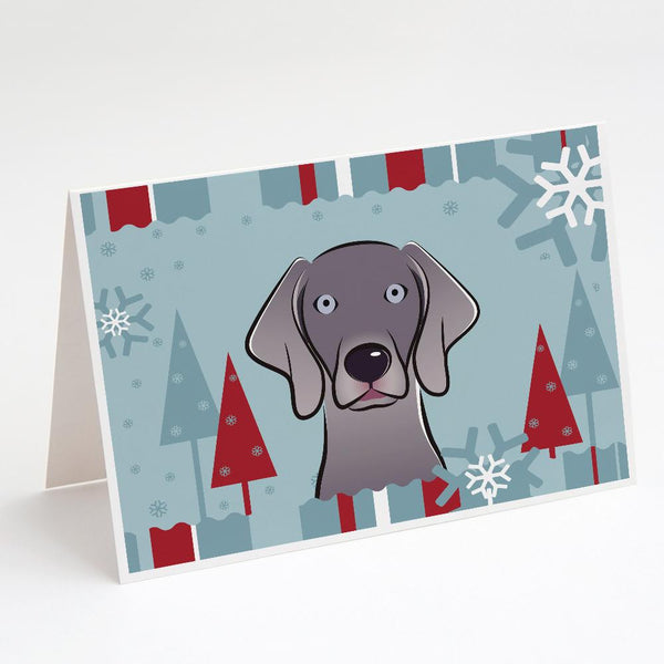 Buy this Winter Holiday Weimaraner Greeting Cards and Envelopes Pack of 8