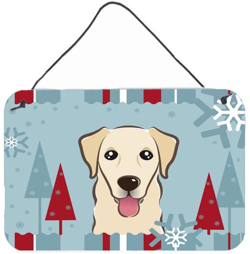 Winter Holiday Golden Retriever Wall or Door Hanging Prints BB1748DS812 by Caroline's Treasures