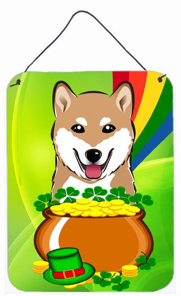 Shiba Inu St. Patrick's Day Wall or Door Hanging Prints BB1969DS1216 by Caroline's Treasures