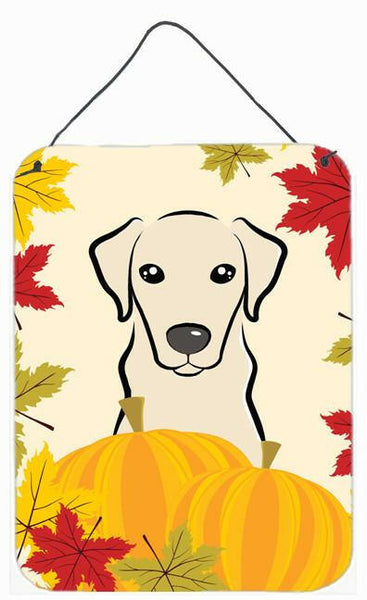 Yellow Labrador Thanksgiving Wall or Door Hanging Prints BB2028DS1216 by Caroline's Treasures