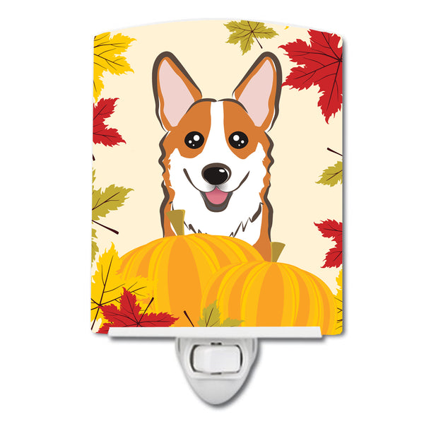 Red Corgi Thanksgiving Ceramic Night Light BB2060CNL - the-store.com