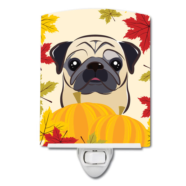 Fawn Pug Thanksgiving Ceramic Night Light BB2068CNL - the-store.com