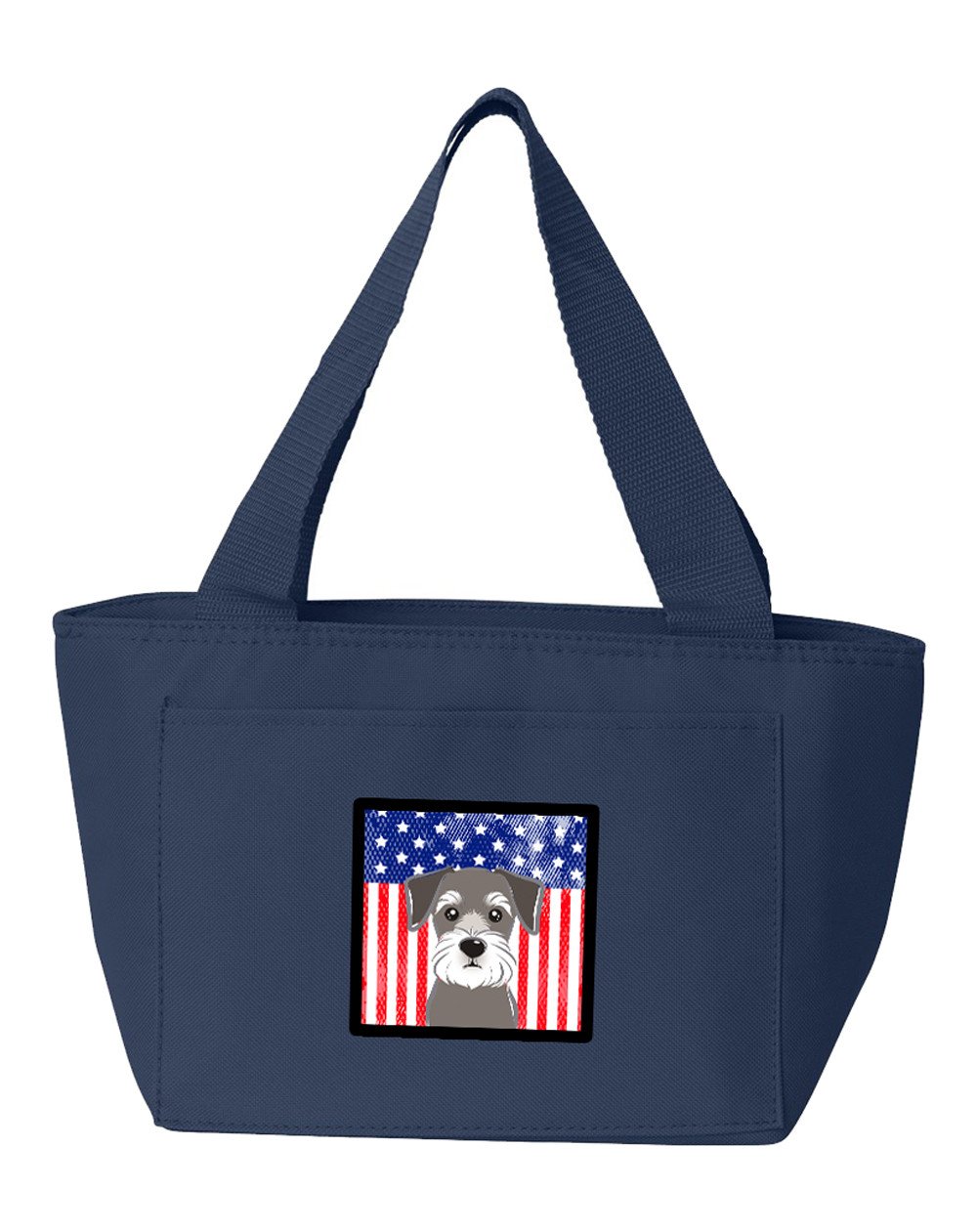 American Flag and Schnauzer Lunch Bag BB2136NA-8808