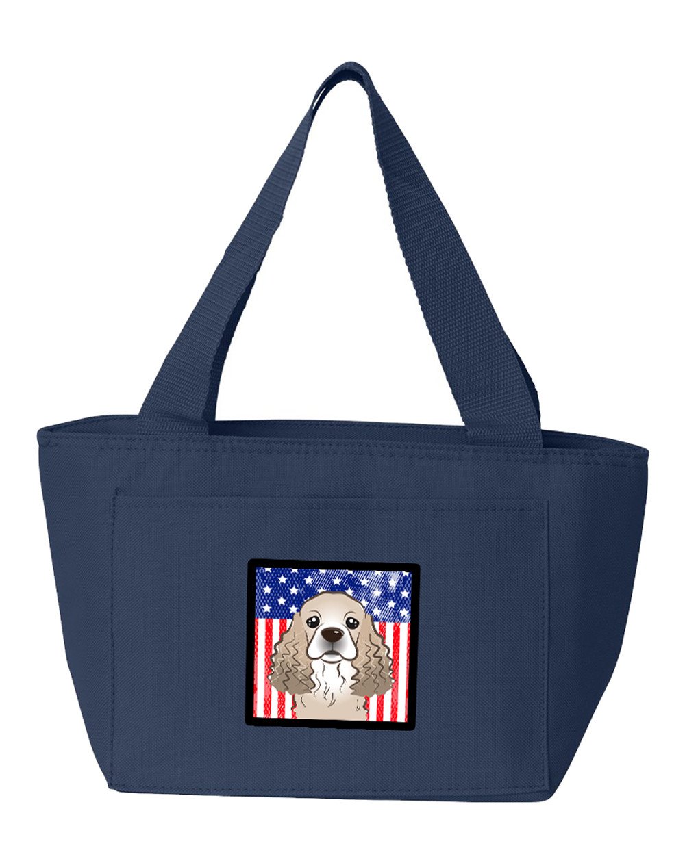 American Flag and Cocker Spaniel Lunch Bag BB2146NA-8808