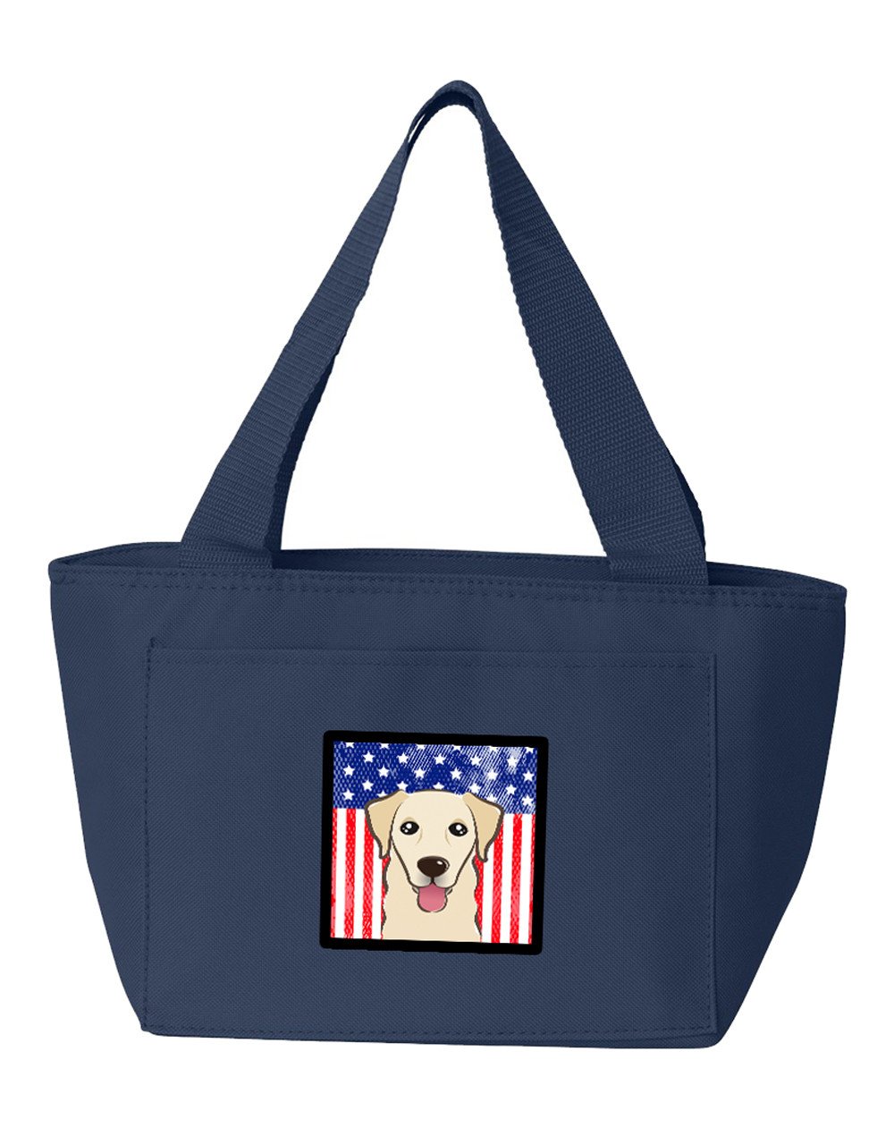 American Flag and Golden Retriever Lunch Bag BB2182NA-8808