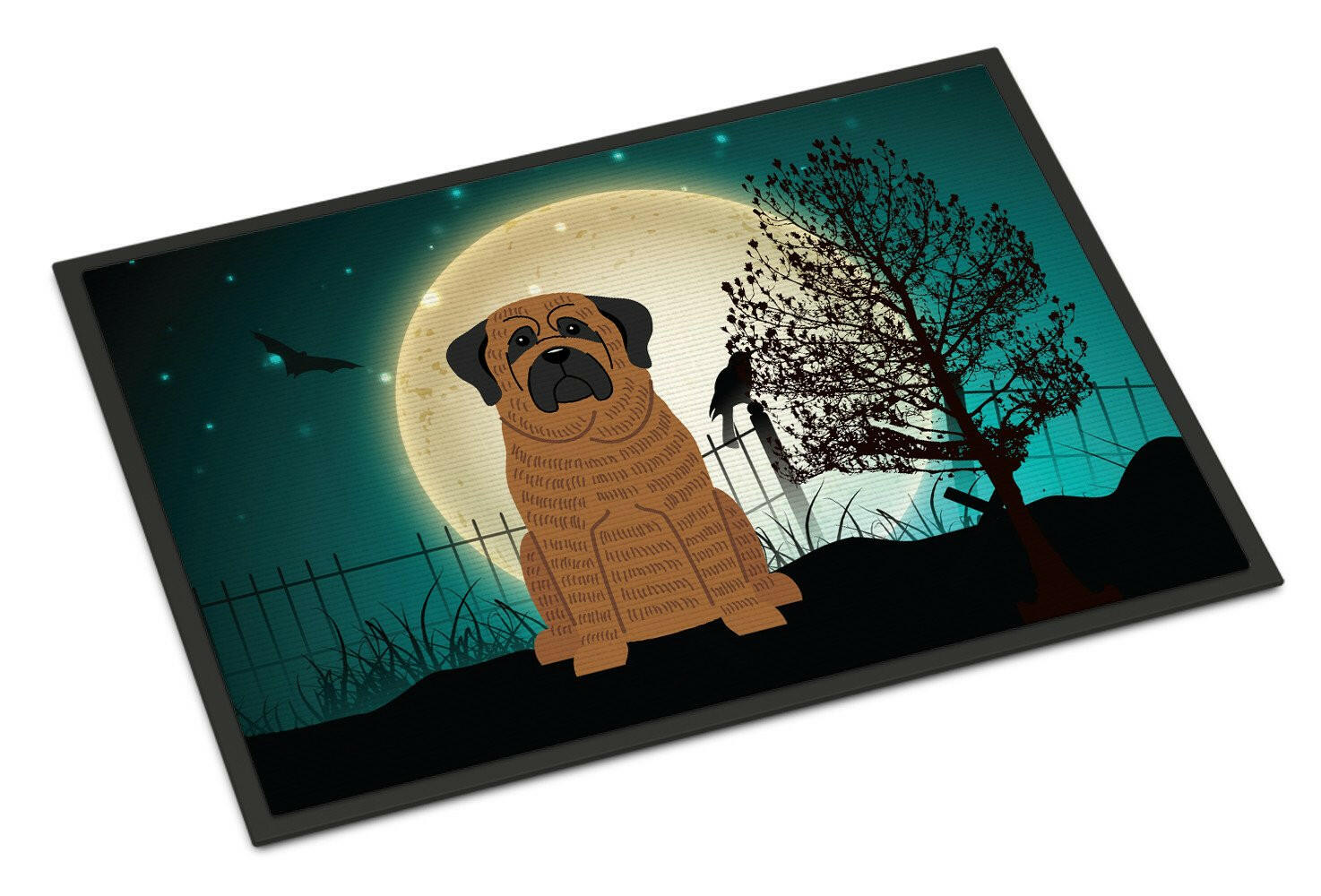 Halloween Scary Mastiff Brindle Indoor or Outdoor Mat 18x27 BB2205MAT