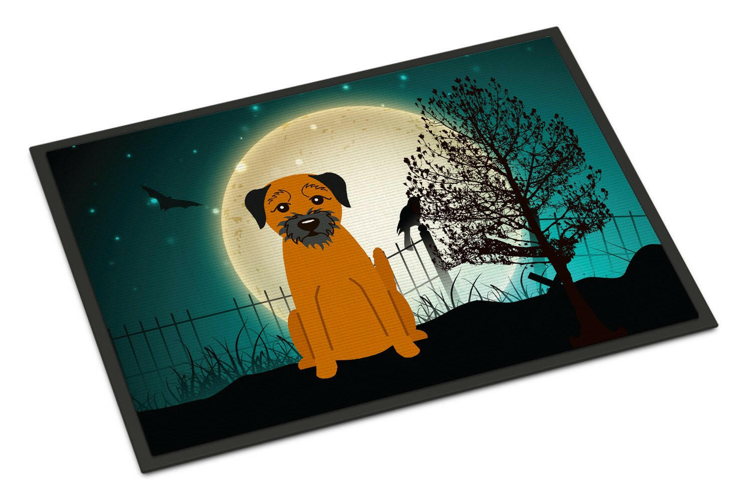 Halloween Scary Border Terrier Indoor or Outdoor Mat 18x27 BB2229MAT