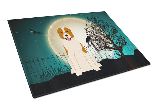 Halloween Scary Central Asian Shepherd Dog Glass Cutting Board Large BB2239LCB by Caroline's Treasures