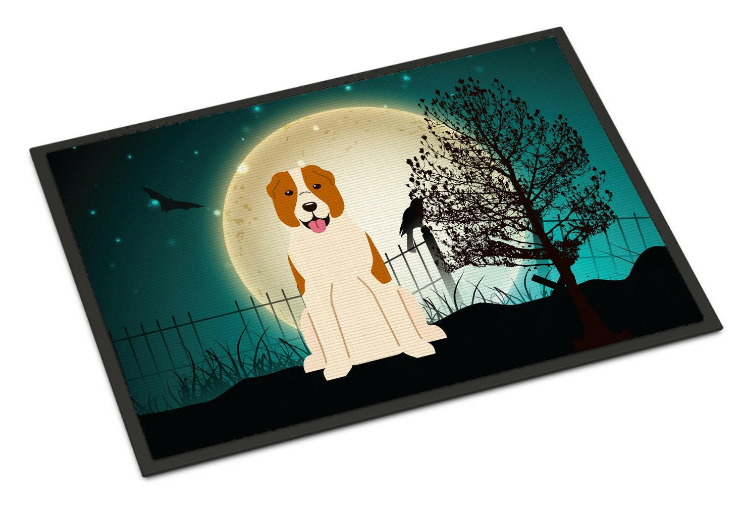 Halloween Scary Central Asian Shepherd Dog Indoor or Outdoor Mat 18x27 BB2239MAT