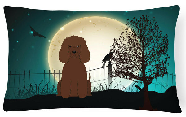 Halloween Scary Irish Water Spaniel Canvas Fabric Decorative Pillow BB2253PW1216 by Caroline's Treasures