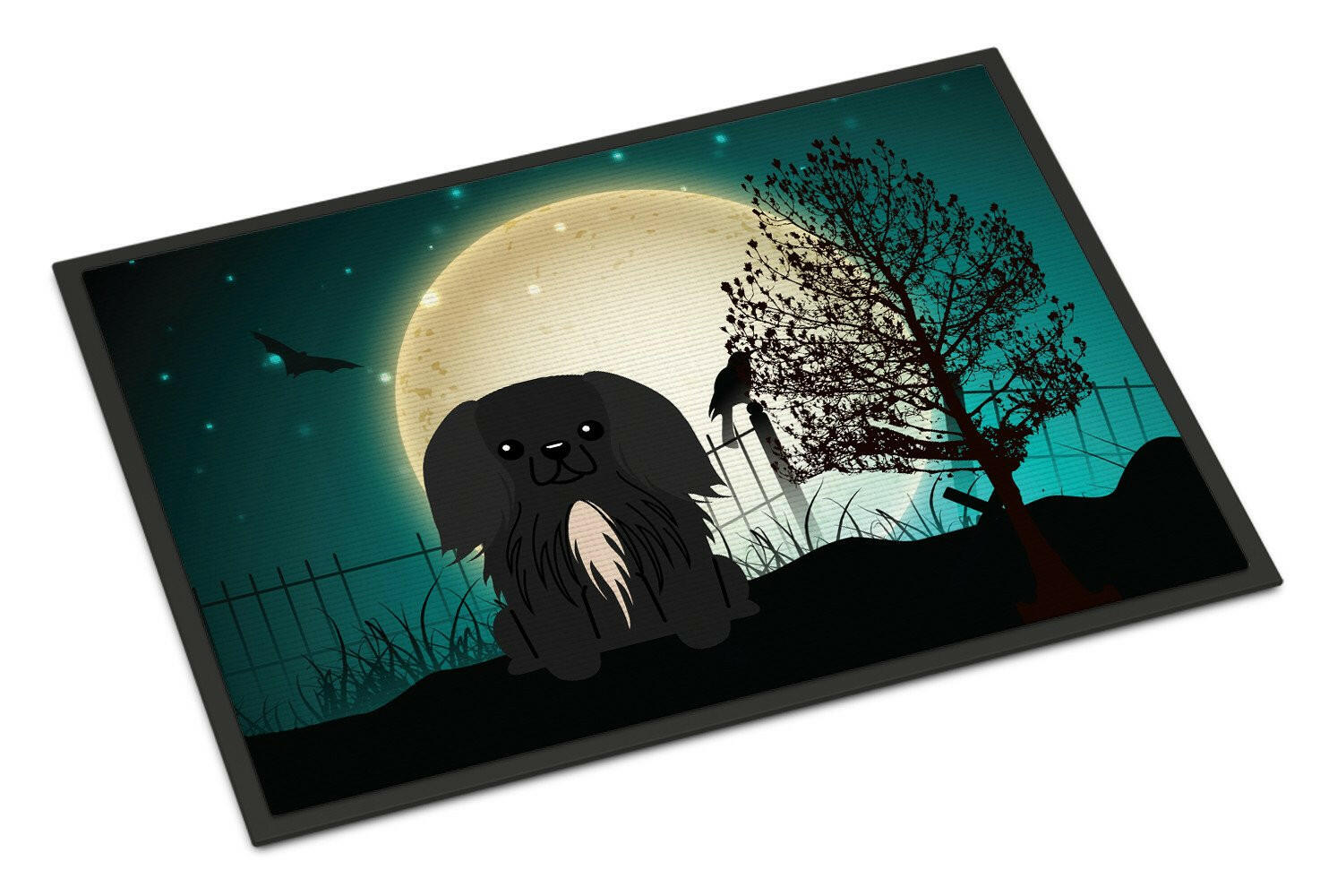 Halloween Scary Pekingnese Black Indoor or Outdoor Mat 18x27 BB2297MAT