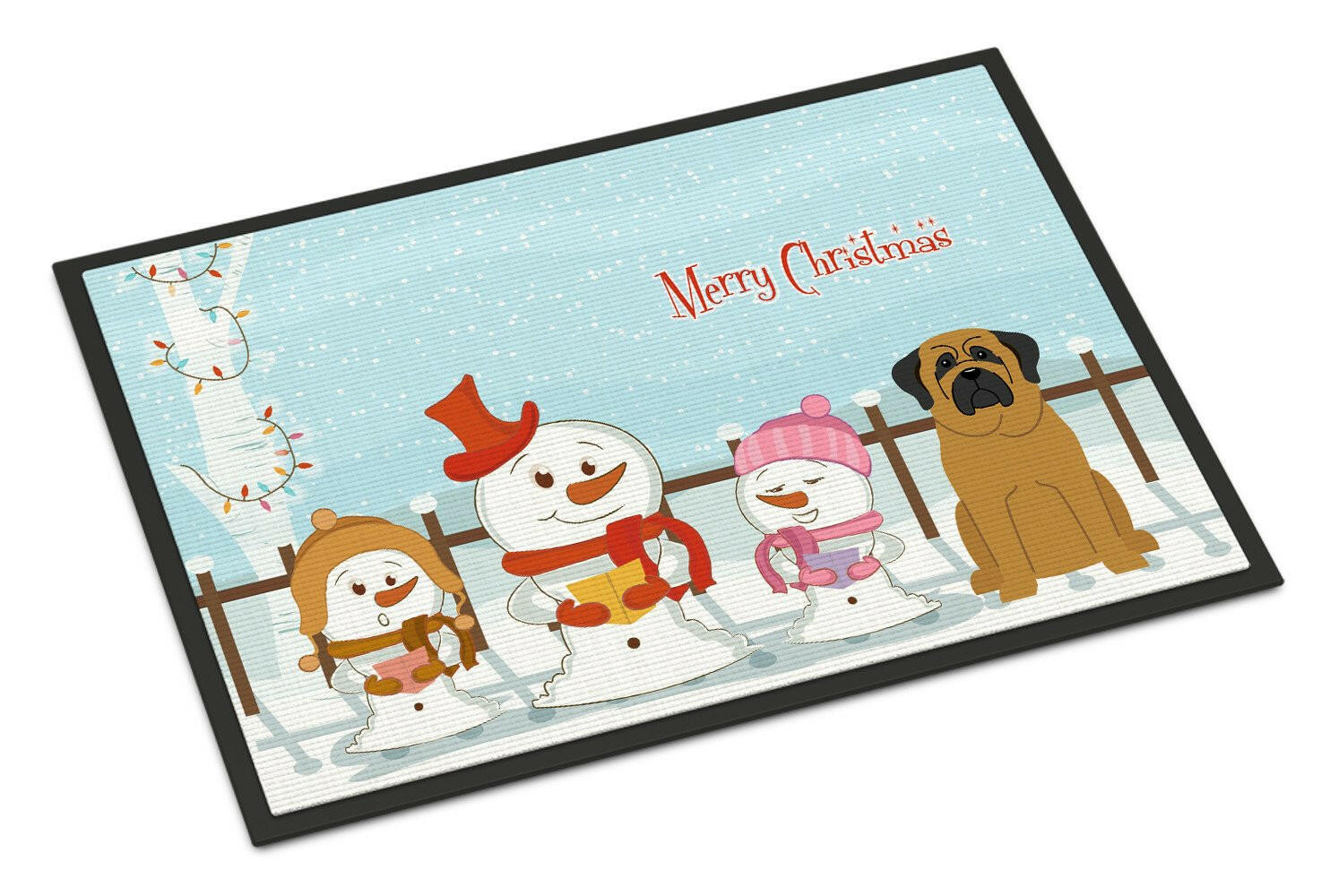 Merry Christmas Carolers Mastiff Indoor or Outdoor Mat 18x27 BB2349MAT