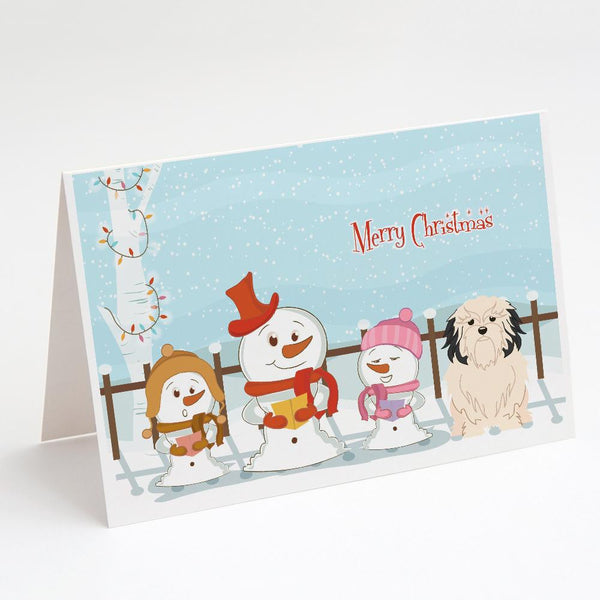 Buy this Merry Christmas Carolers Lowchen Greeting Cards and Envelopes Pack of 8