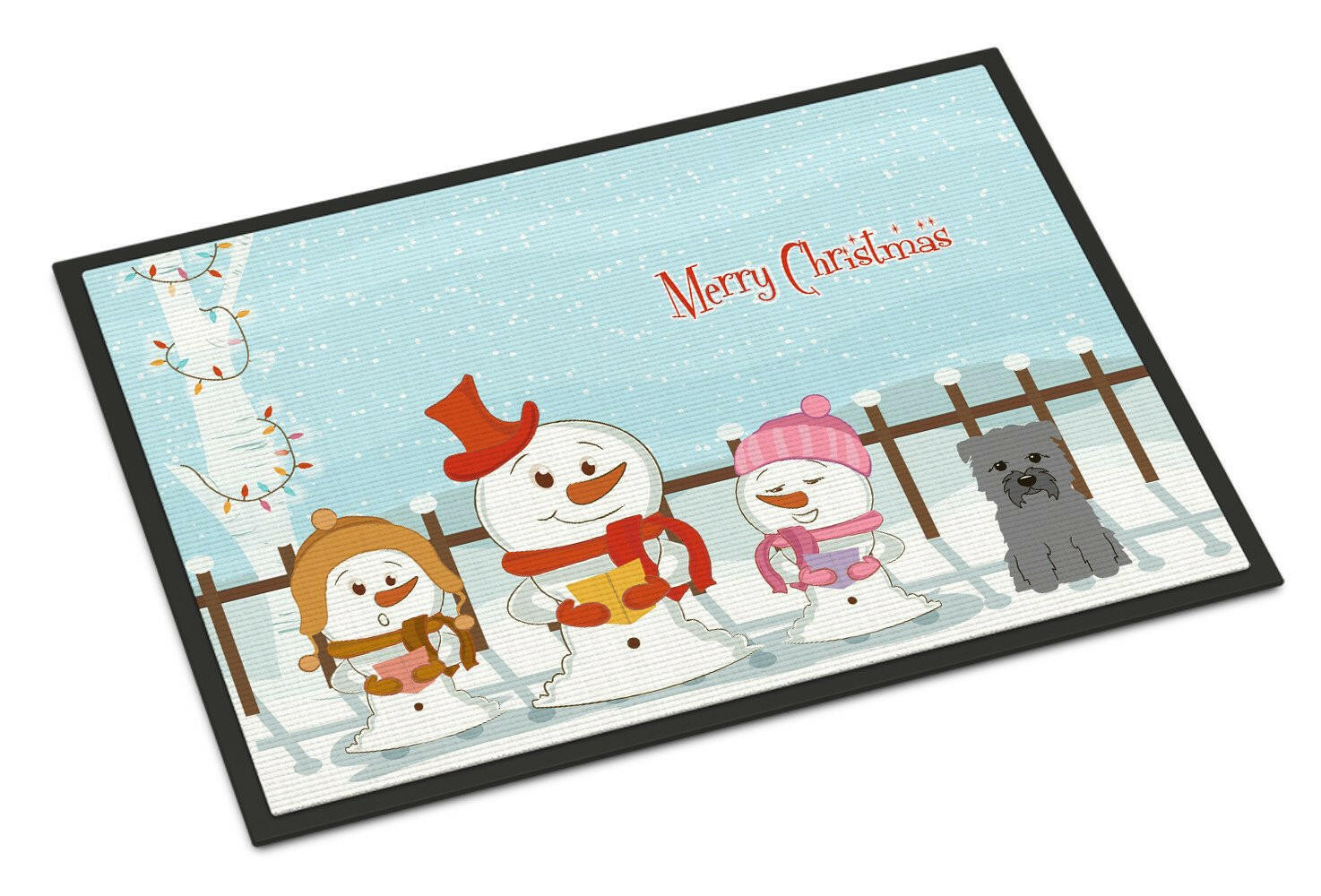 Merry Christmas Carolers Glen of Imal Grey Indoor or Outdoor Mat 18x27 BB2390MAT