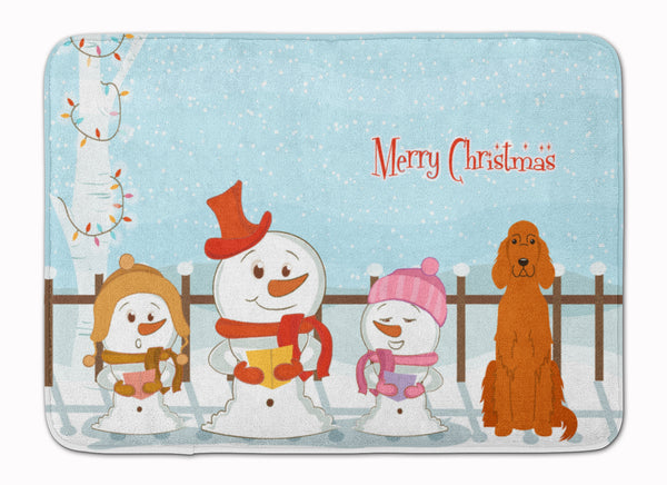 Merry Christmas Carolers Irish Setter Machine Washable Memory Foam Mat BB2395RUG - the-store.com