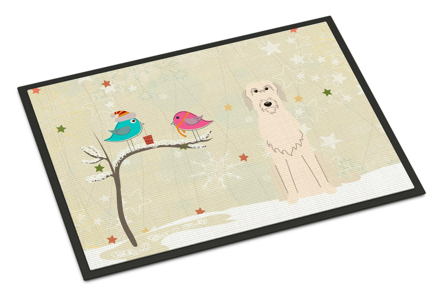 Christmas Presents between Friends Irish Wolfhound Indoor or Outdoor Mat 18x27 BB2537MAT