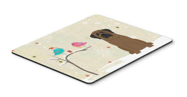 Christmas Presents between Friends Bullmastiff Mouse Pad, Hot Pad or Trivet BB2556MP by Caroline's Treasures