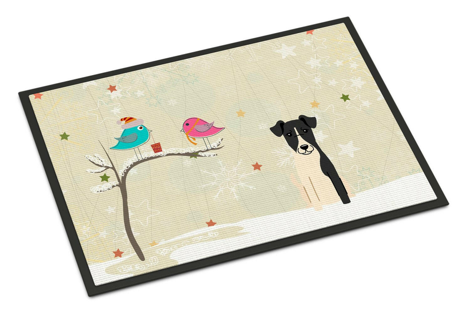 Christmas Presents between Friends Smooth Fox Terrier Indoor or Outdoor Mat 18x27 BB2570MAT