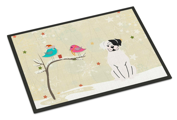 Christmas Presents between Friends White Boxer Cooper Indoor or Outdoor Mat 24x36 BB2586JMAT - the-store.com