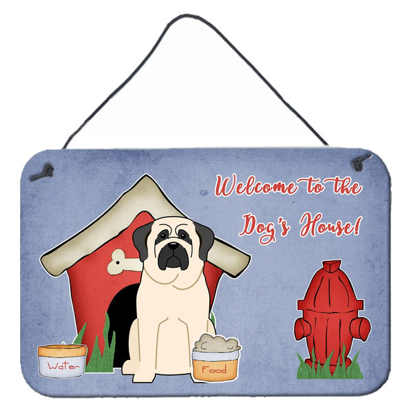 Dog House Collection Mastiff White Wall or Door Hanging Prints by Caroline's Treasures