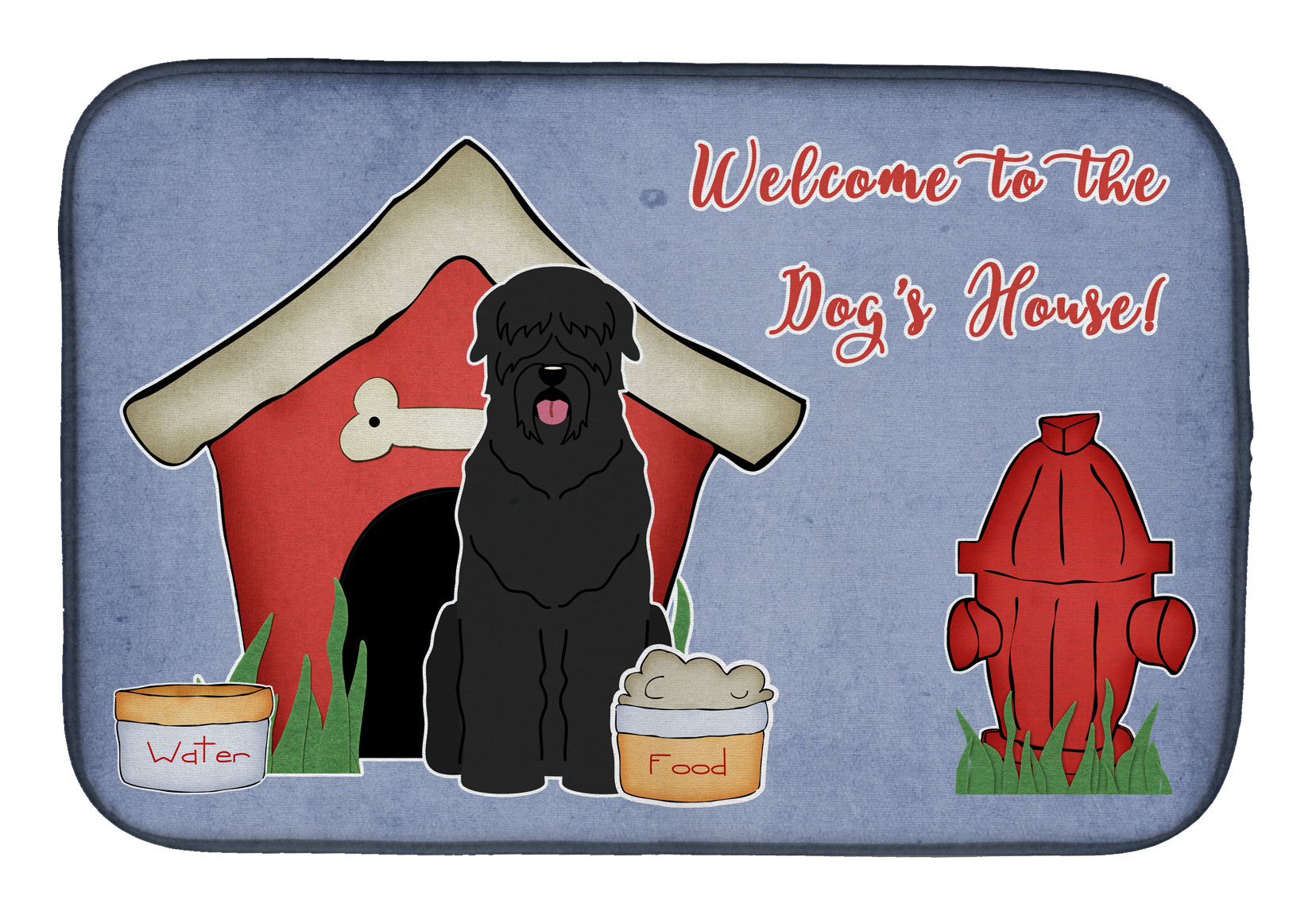 Dog House Collection Black Russian Terrier Dish Drying Mat BB2780DDM by Caroline's Treasures