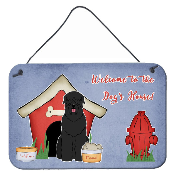 Dog House Collection Black Russian Terrier Wall or Door Hanging Prints BB2780DS812 by Caroline's Treasures