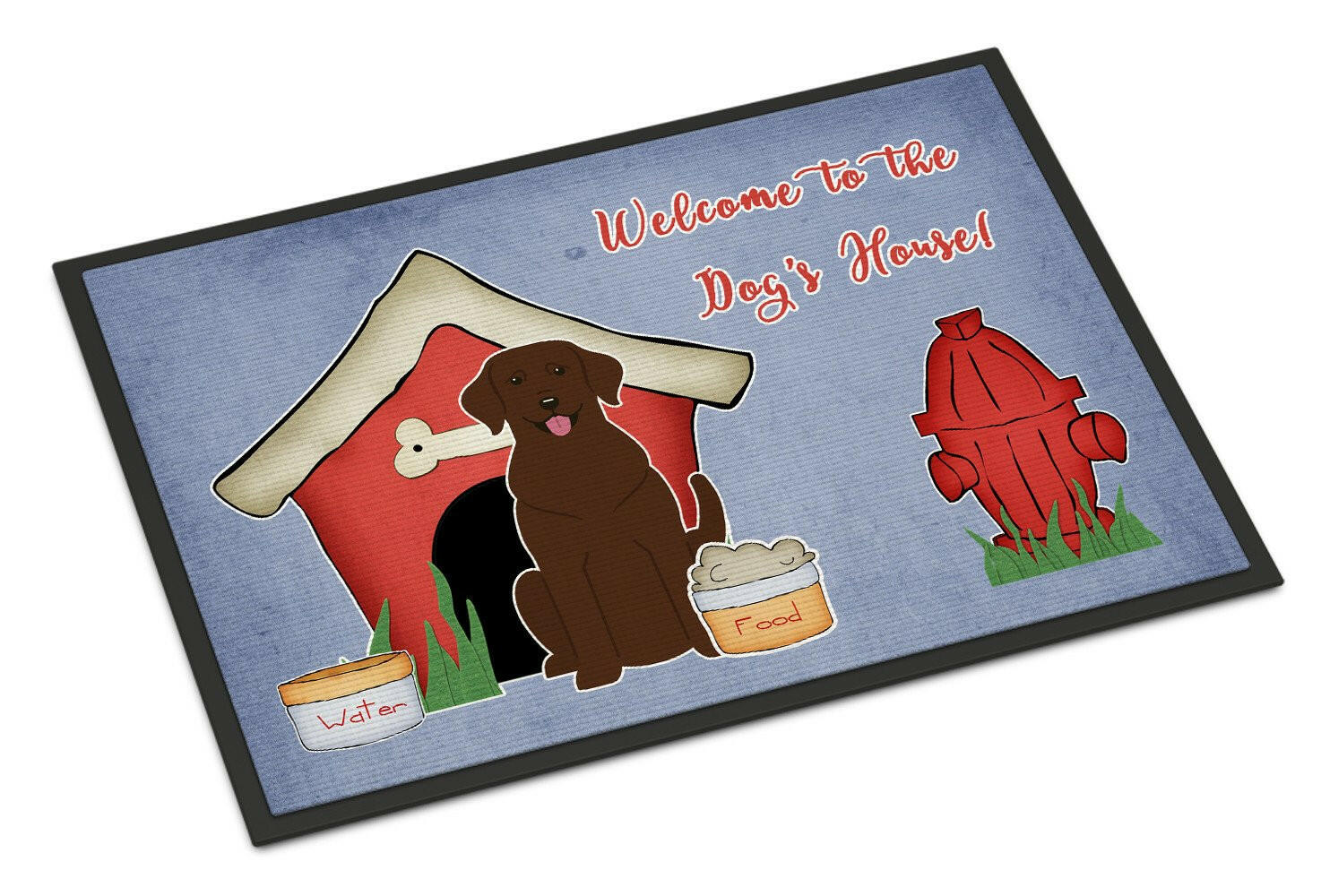 Dog House Collection Chocolate Labrador Indoor or Outdoor Mat 18x27 BB2810MAT