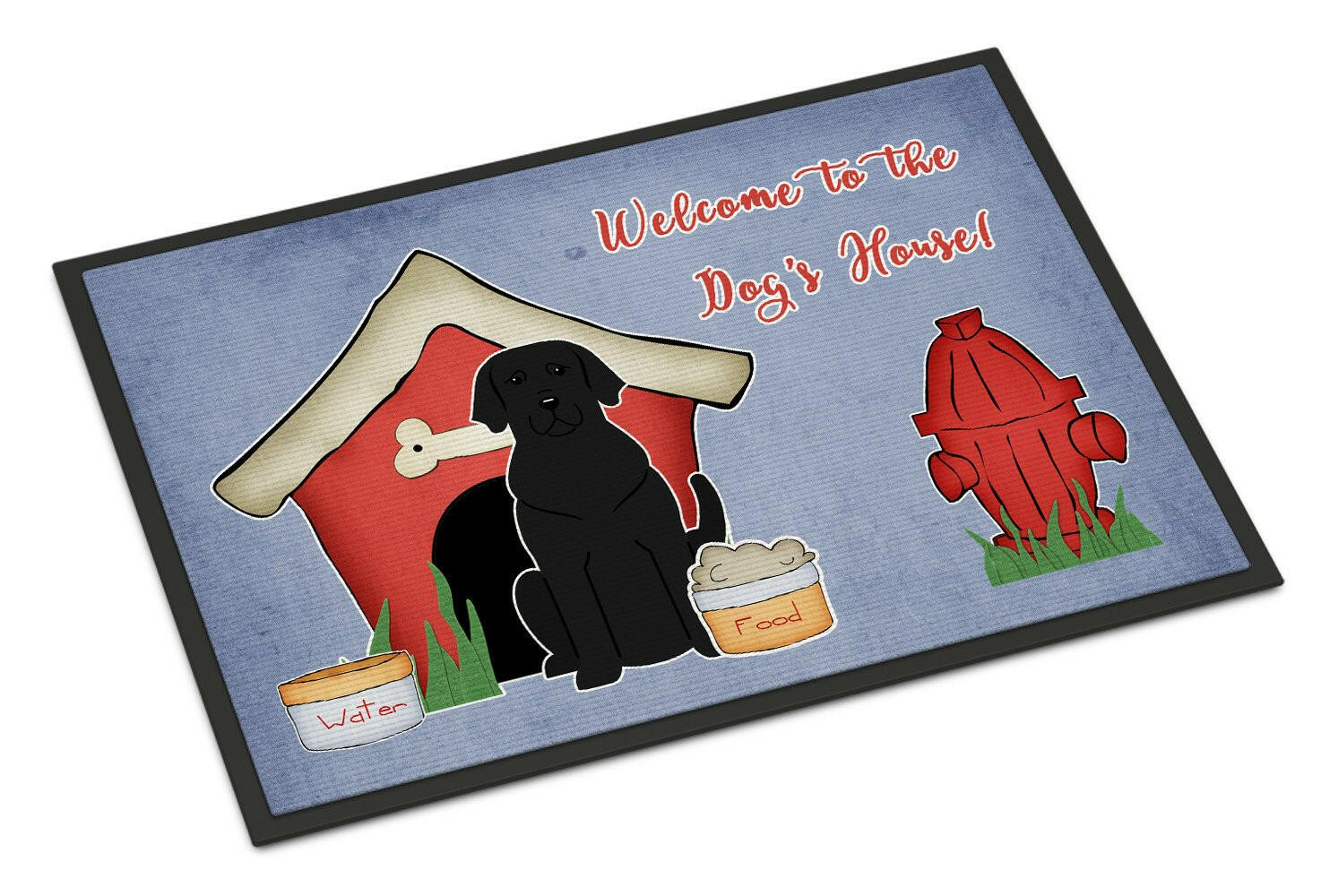 Dog House Collection Black Labrador Indoor or Outdoor Mat 18x27 BB2811MAT