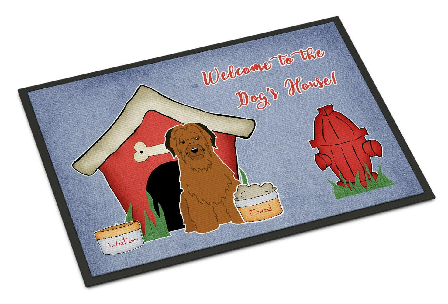 Dog House Collection Briard Brown Indoor or Outdoor Mat 18x27 BB2836MAT