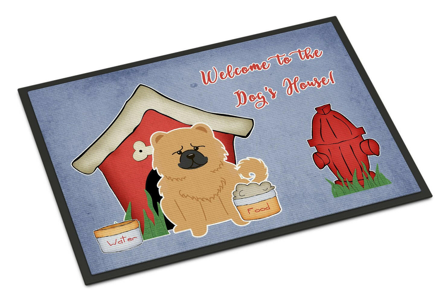 Dog House Collection Chow Chow Cream Indoor or Outdoor Mat 18x27 BB2898MAT