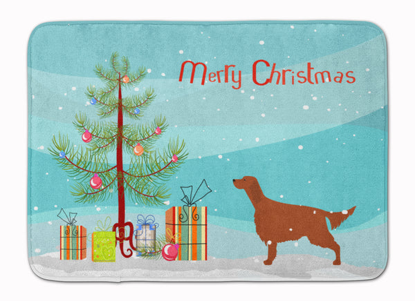 Irish Setter Merry Christmas Tree Machine Washable Memory Foam Mat BB2911RUG - the-store.com